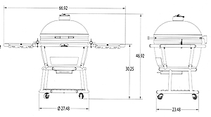 Big green egg xl dimensions sale